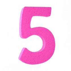 NUMERO POLISTIROLO PASTELLO mm120x90 5 FUCSIA