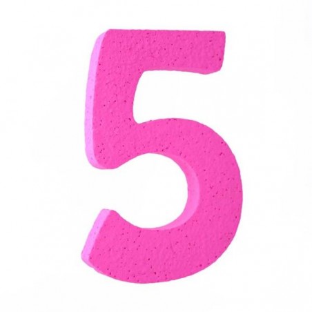 NUMERO POLISTIROLO PASTELLO mm120x90 5 FUCSIA