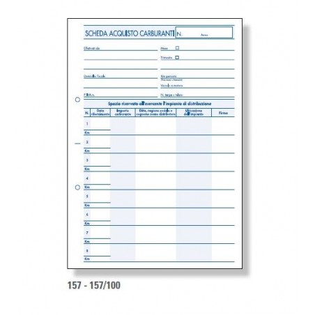 BLOCCO SCHEDE CARBURANTI 240x170 12fg BM 157