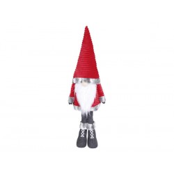 GNOMO ABITO ROSSO BORDI ARGENTO 125cm