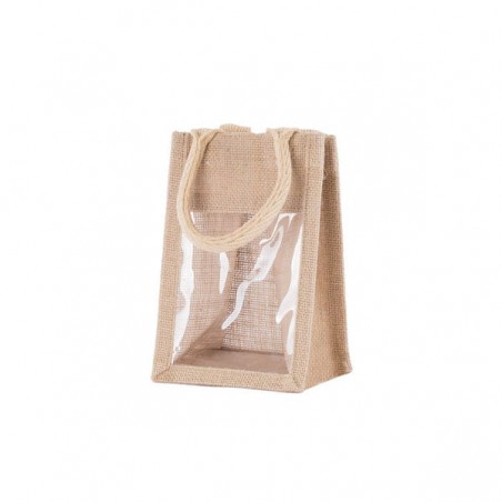 BORSA PORTAVASETTI JUTA 1 VASO C/FIN 13+10X15cm