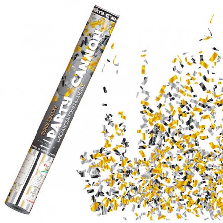 CANNONE SPARACORIANDOLI FOIL ARGENTO/ORO/NERO 40cm
