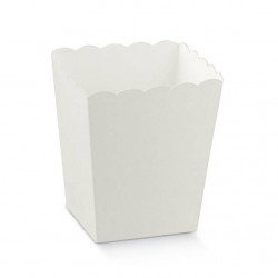 VASO IN CARTONCINO 7x7x11cm WHITE 10pz