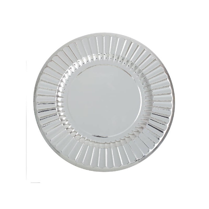 PIATTI PIANI ROUND SHAPE 33cm ARGENTO 6pz