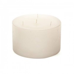 MOCCOLO TONDO CERA BIANCO 23x15cm RUSTICO