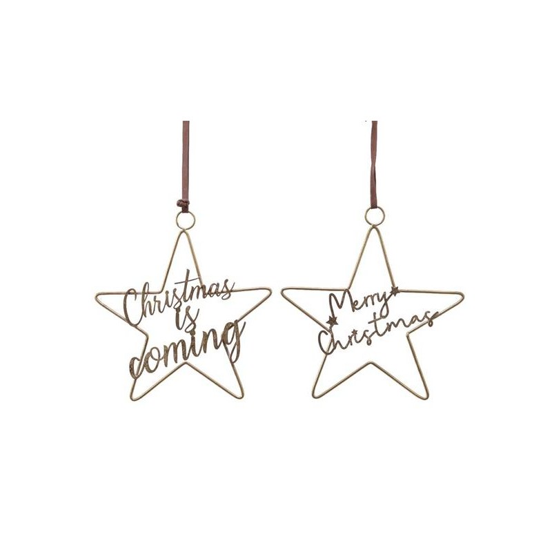 STELLA METALLO CHRISTMAS 30x30cm 2ass 1pz