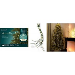 MICRO LED PER ALBERO 832 LUCI 240cm BIANCO CALDO INT/EST