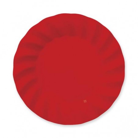 PIATTI PIANI WAVY RED OPACO 25cm 8pz