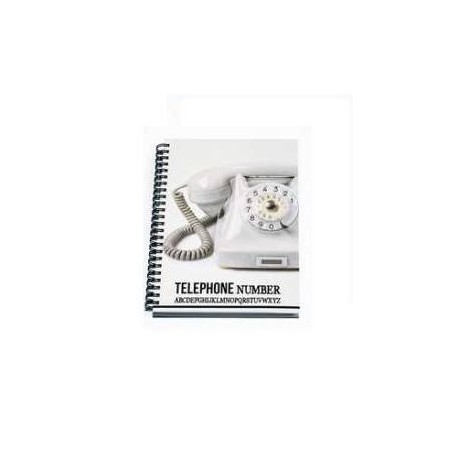 RUBRICA TELEFONICA mm152x214 48 FOGLI 140gr SPIRALATA DIS. C TELEFONO