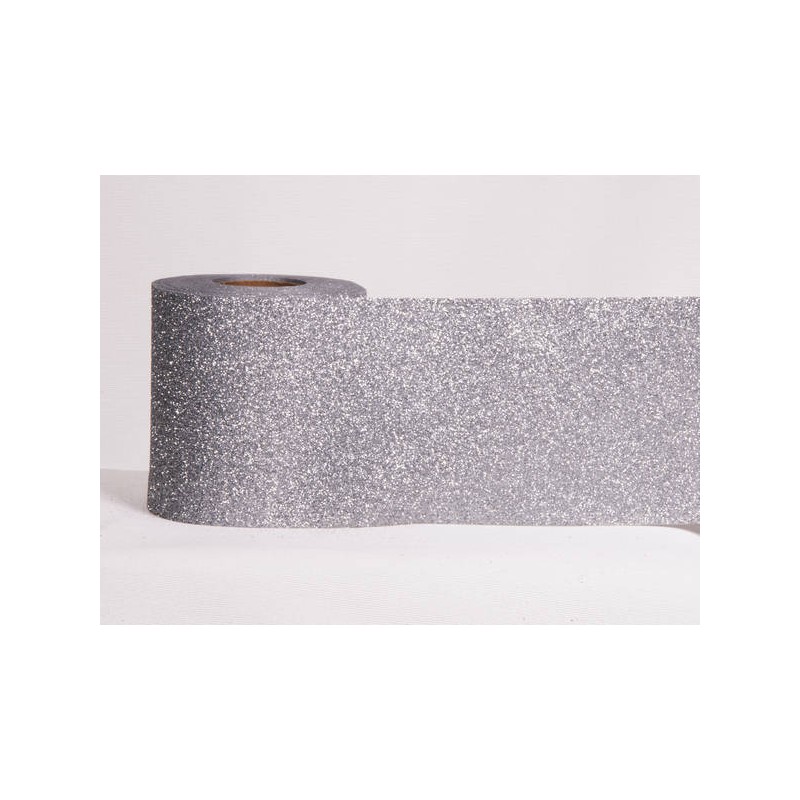 NASTRO TAFFETà BRILLANTE mm100x20mt COL.101 ARGENTO