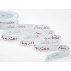 NASTRO POLICOTONE STAMPA SERIGRAFICA mm15x10mt BUON NATALE COL.31