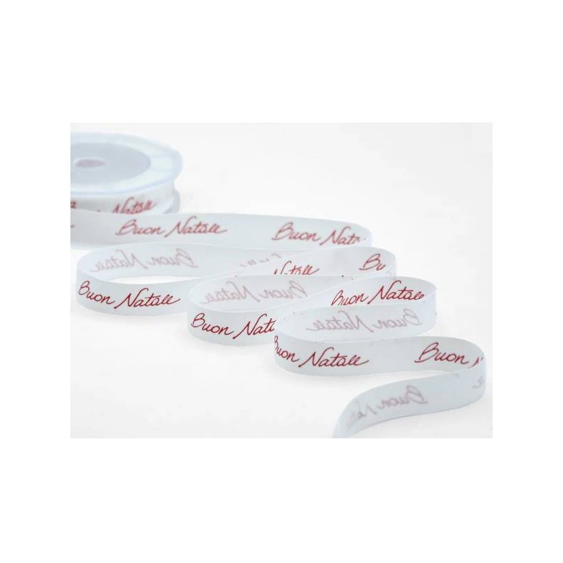 NASTRO POLICOTONE STAMPA SERIGRAFICA mm15x10mt BUON NATALE COL.31