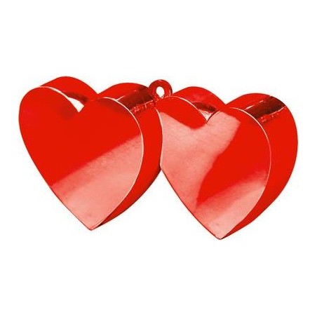 BALLOON WEIGHT DOPPIO CUORE ROSSO