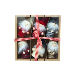 SOGGETTO SANTA CLAUS IN SCATOLA 6pz ASSORTITI