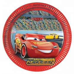 PIATTI CARTA PIANI ø23cm CARS 3 8pz