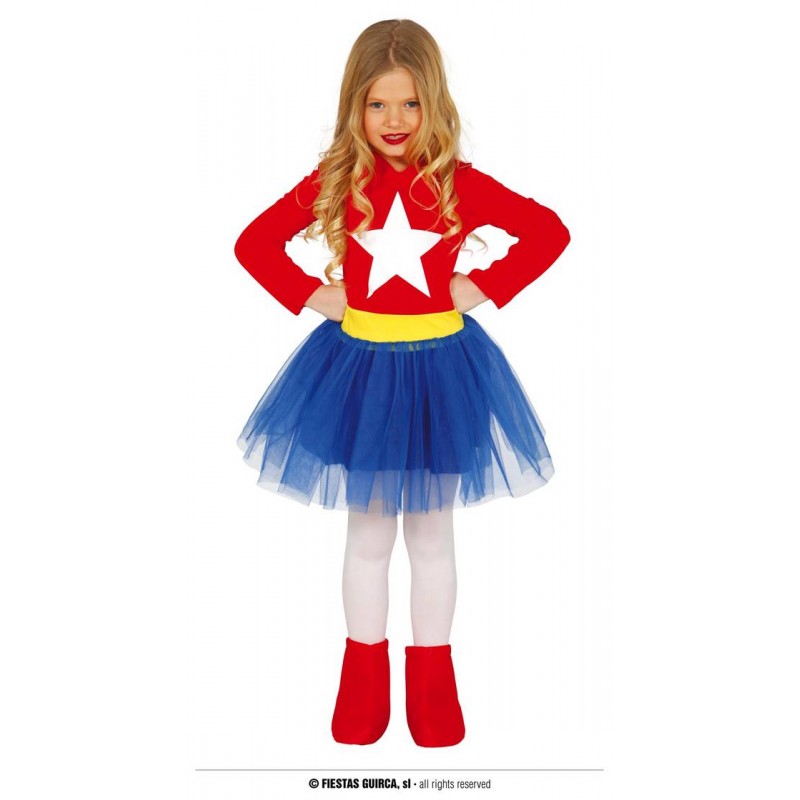 COSTUME SUPER GIRL BAMBINA 7 - 9 ANNI