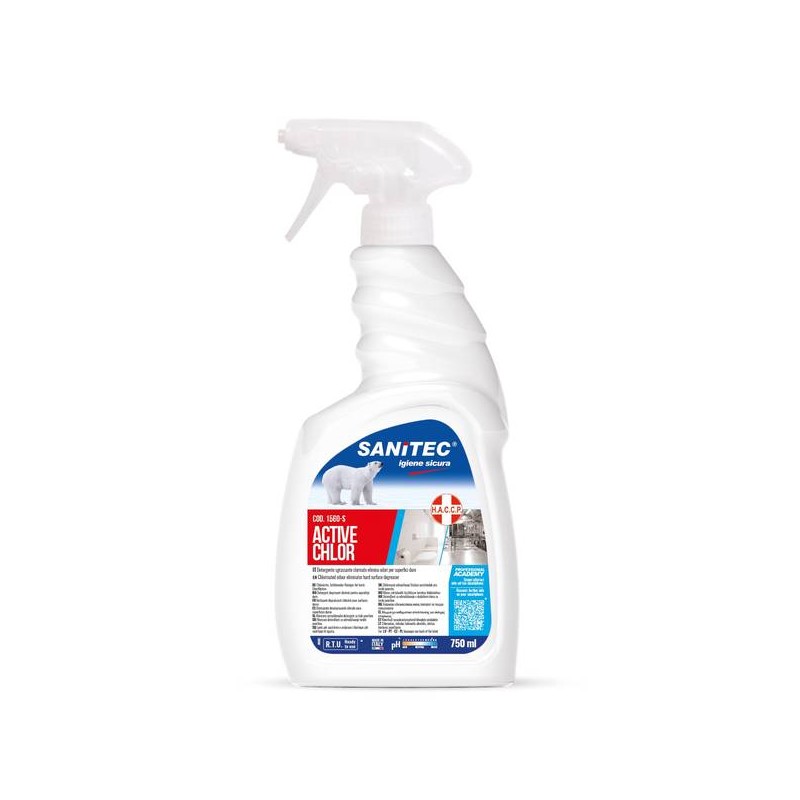 ACTIVE CHLOR DETERGENTE SGRASSANTE CLORINATO 750ml SANITEC