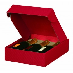 CANTINETTA 3 BOTTIGLIE ONDA ROSSA 29,5x33,5x9