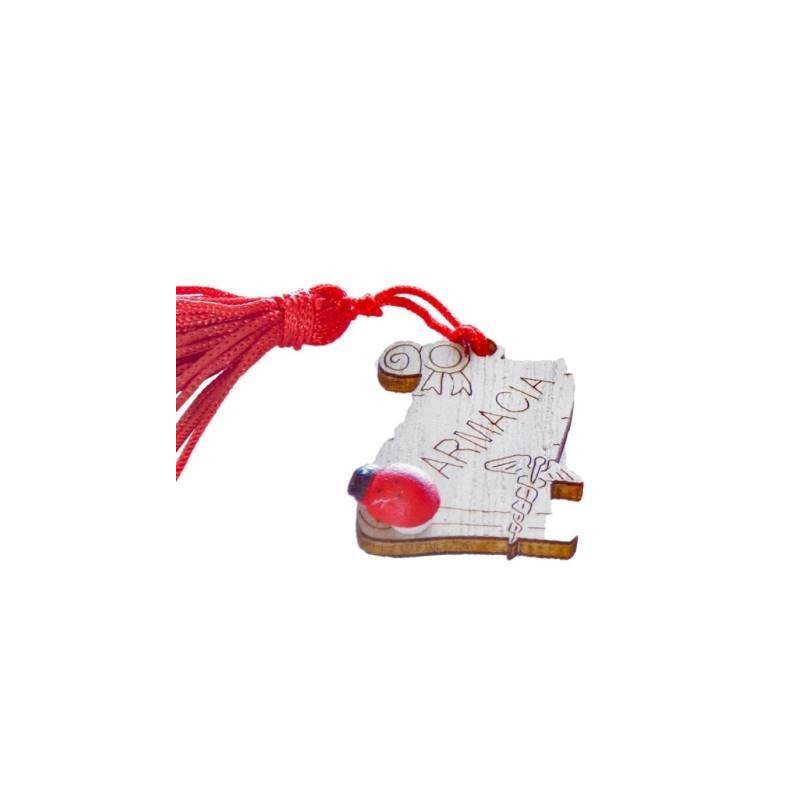 APPLICAZIONE MAGNETE PERGAMENA LEGNO C/NAPPA 'LAUREA FARMACIA' 3,5cm 24pz