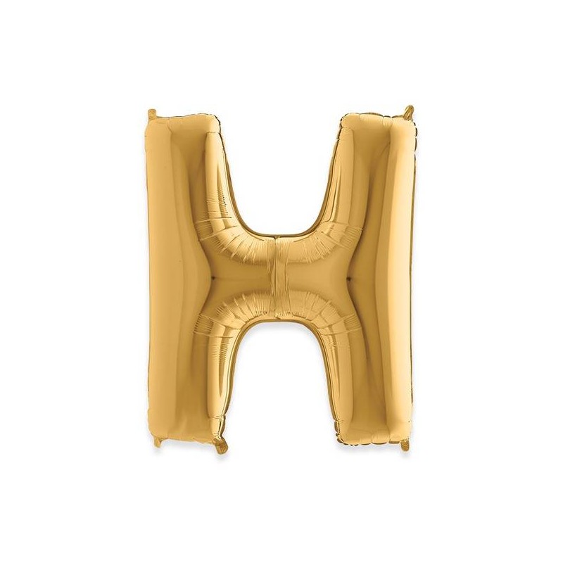 PALLONE MYLAR LETTERA H 102cm 40 GOLD