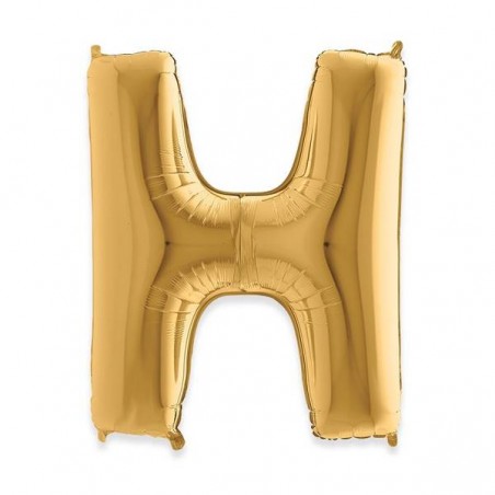 PALLONE MYLAR LETTERA H 102cm 40 GOLD