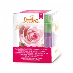 KIT TAGLIAPASTA 7pz PETALI E SEPALO DI ROSA