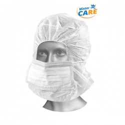 Mr.Care - ASTRO CAP CON MASCHERINA 36x40cm PP BIANCO 100pz