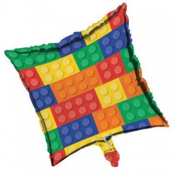 PALLONE MYLAR QUADRATO LEGO BLOCK PARTY 45cm