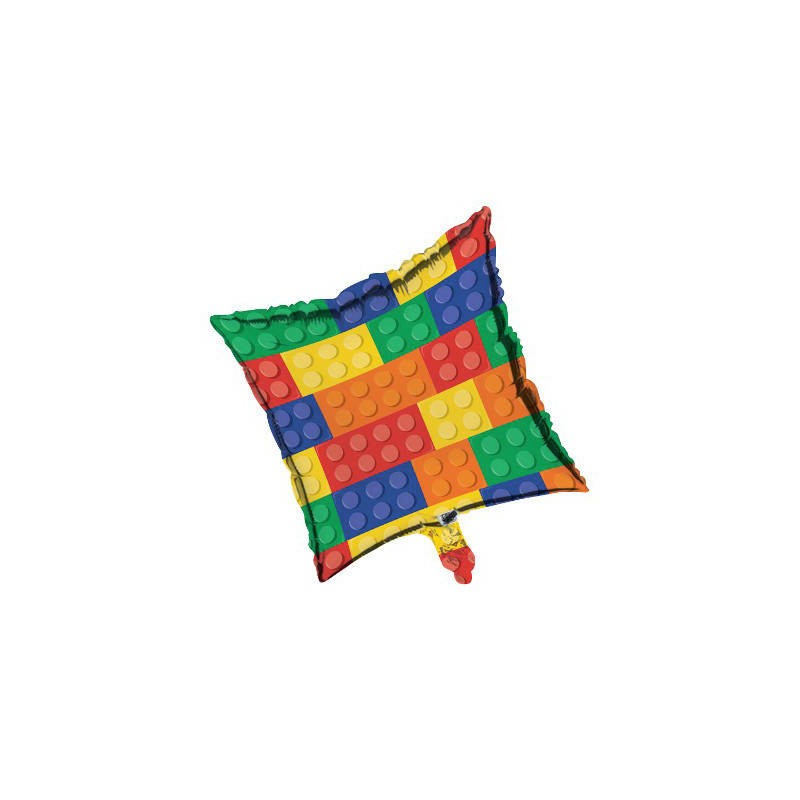 PALLONE MYLAR QUADRATO LEGO BLOCK PARTY 45cm