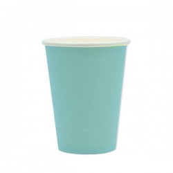 BICCHIERI 200cc ECOLOR BIODEGRADABILI ACQUA MARINA 25pz