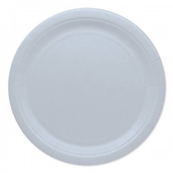 PIATTI PIANI ECOLOR BIODEGRADABILI 24cm BIANCO 25pz