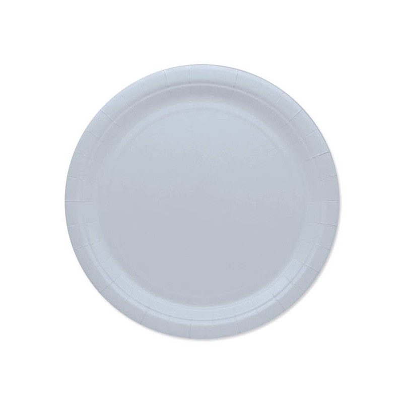 PIATTI PIANI ECOLOR BIODEGRADABILI 24cm BIANCO 25pz