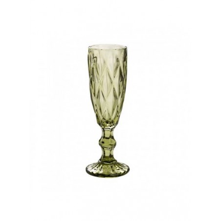 FLUTES IN VETRO 150ml VERDE SALVIA
