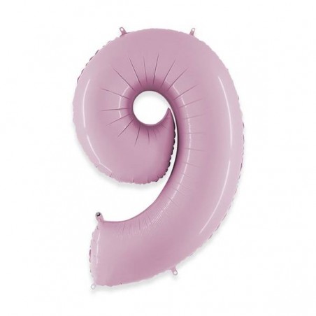 PALLONE NUMERO 9 MYLAR 102cm 40 ROSA
