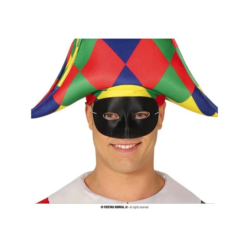 MASCHERA ARLECCHINO NERA