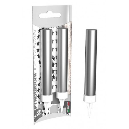 CANDELOTTI TORTA SATIN ARGENTO 2pz