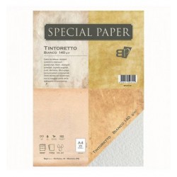 CARTONCINO DOPPIO 33x16,5 TINTORETTO BIANCO gr.200 25fg