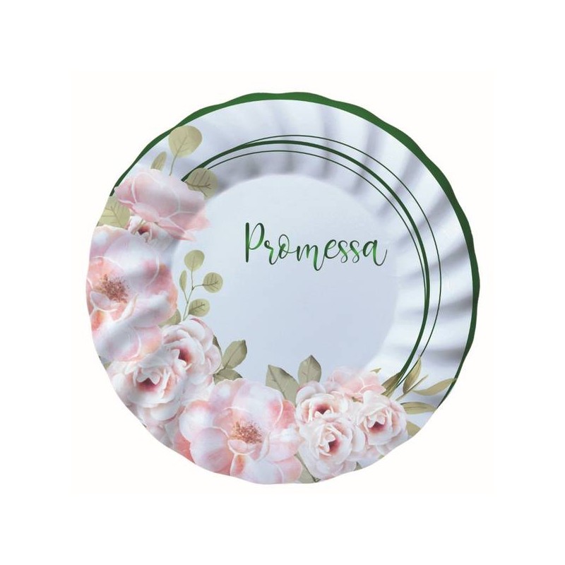 PIATTI DESSERT PROMESSA FLORAL ø20cm 8pz