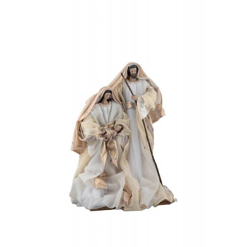 NATIVITA' IN STOFFA ORO/BIANCO H:43cm