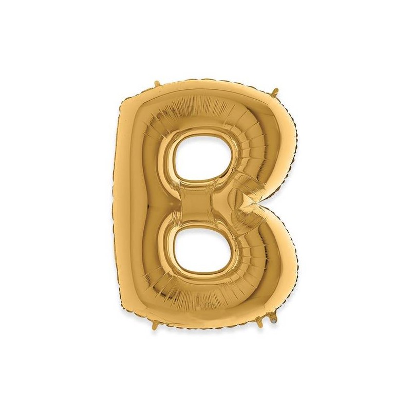PALLONE MYLAR LETTERA B 102cm 40 GOLD