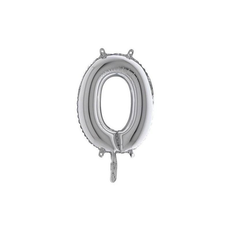 LETTERA O MYLAR SILVER 14 36cm