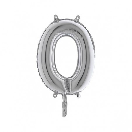 LETTERA O MYLAR SILVER 14 36cm