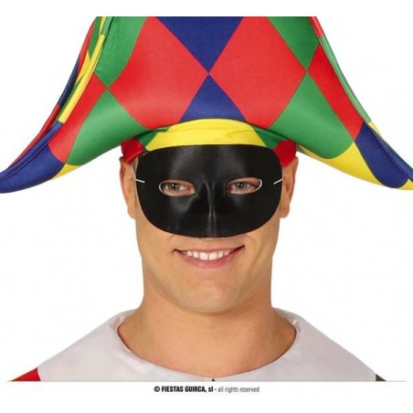 MASCHERA ARLECCHINO NERA