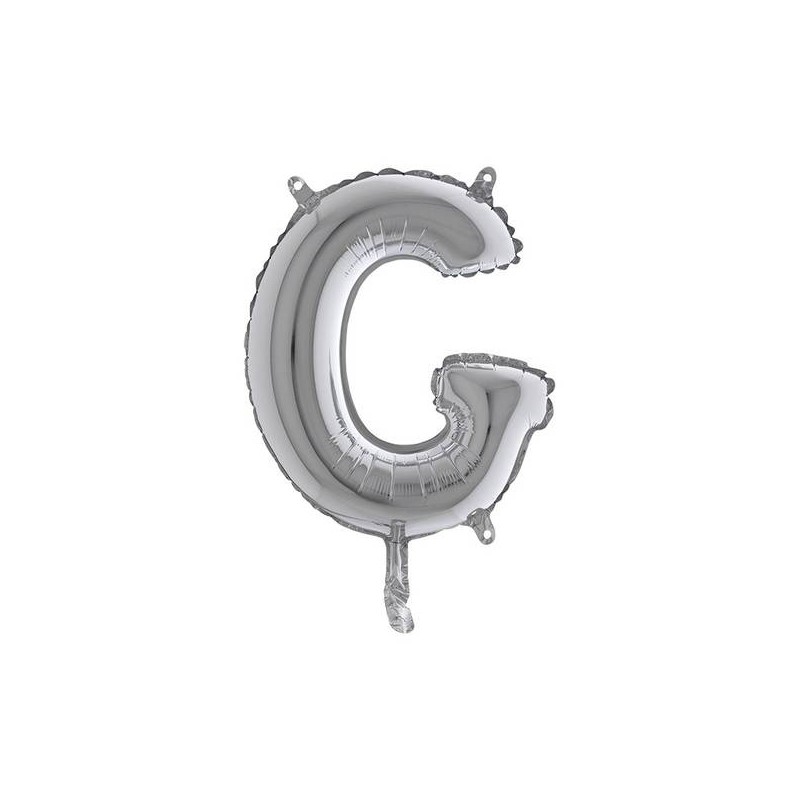 LETTERA G MYLAR SILVER 14 36cm