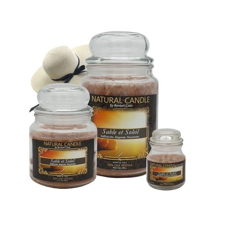 NATURE CANDLE 380gr GIARA 100% SABLE & SOLEIL
