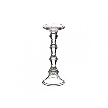 PORTACANDELE VETRO H.30cm ø12