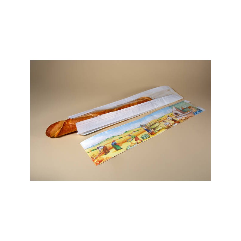 SACCHETTO BAGUETTE BIANCO 12x60+FINESTRA 100pz circa