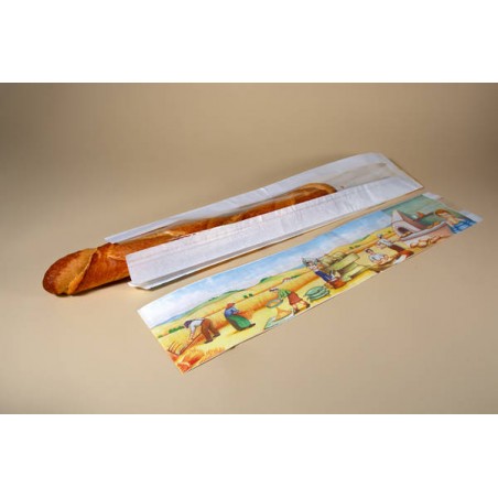 SACCHETTO BAGUETTE BIANCO 12x60+FINESTRA 100pz circa