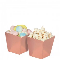 SWEETY BOX 6,5x8x6,5cm ROSE GOLD METAL 6pz