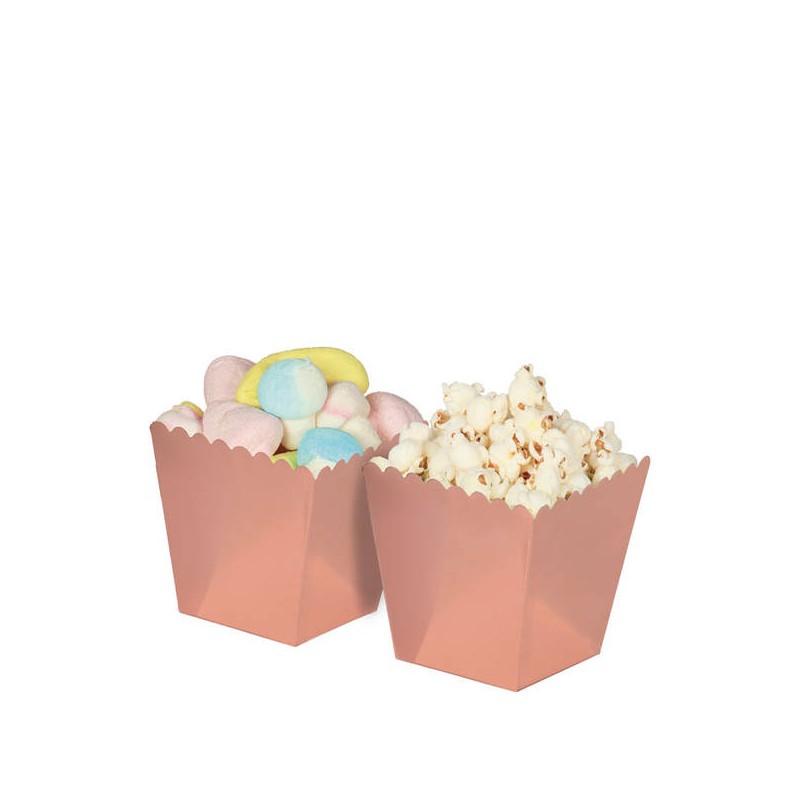 SWEETY BOX 6,5x8x6,5cm ROSE GOLD METAL 6pz